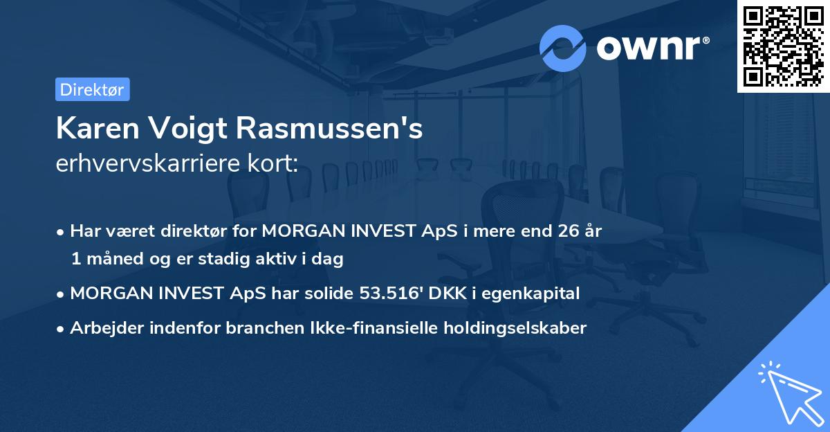 Karen Voigt Rasmussen's erhvervskarriere kort