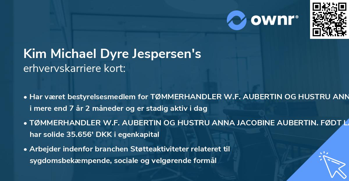 Kim Michael Dyre Jespersen's erhvervskarriere kort