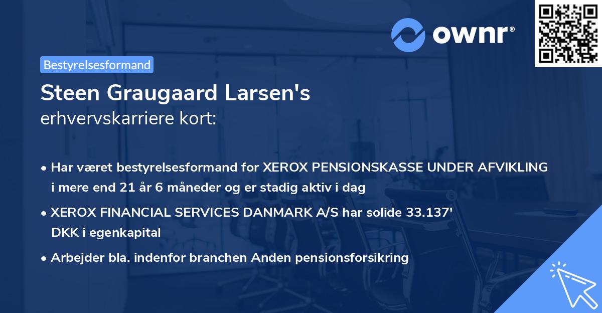 Steen Graugaard Larsen's erhvervskarriere kort