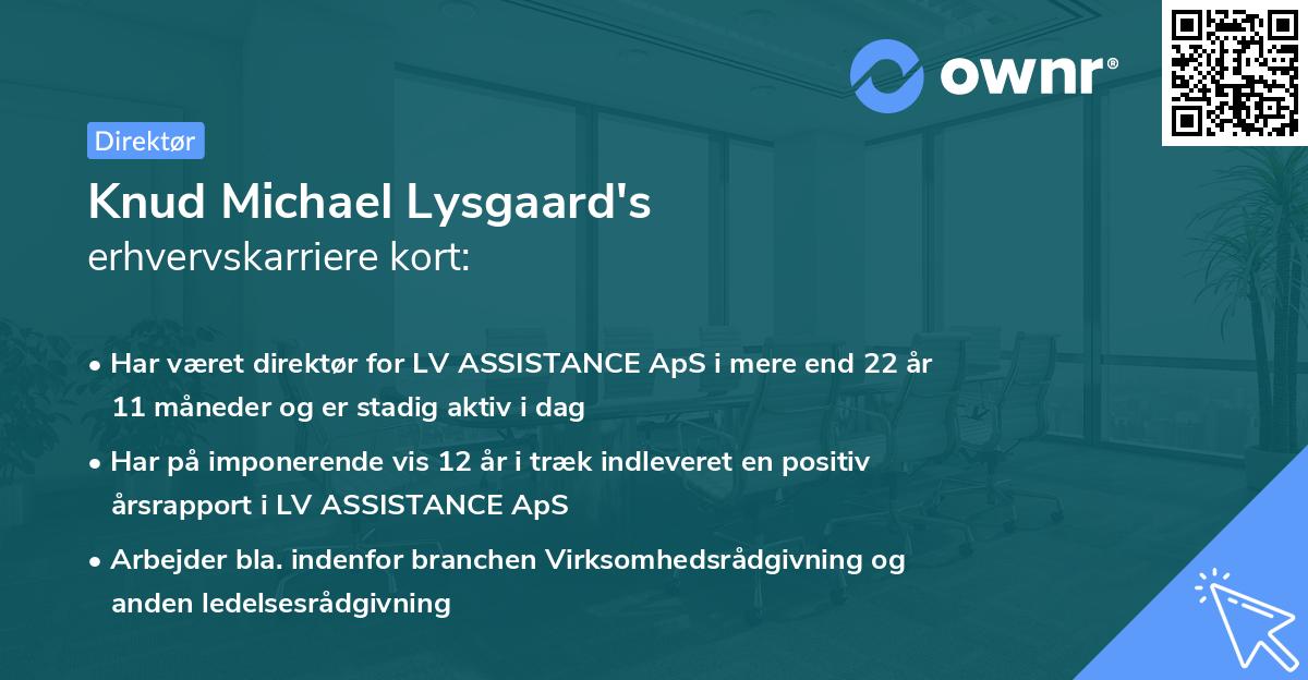 Knud Michael Lysgaard's erhvervskarriere kort