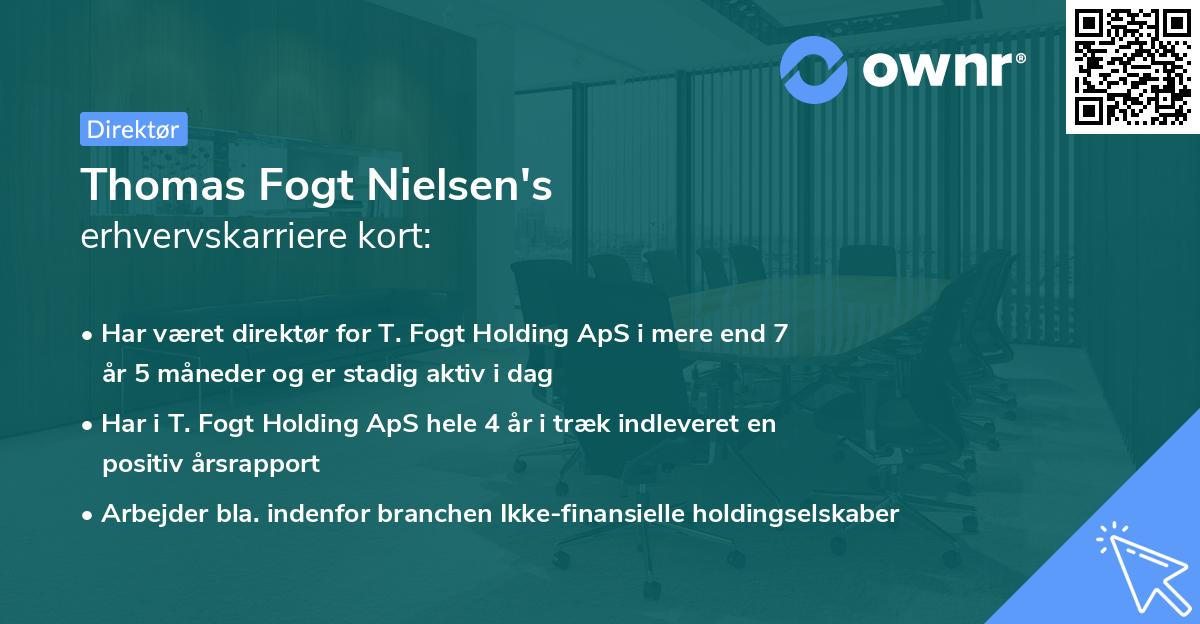 Thomas Fogt Nielsen's erhvervskarriere kort