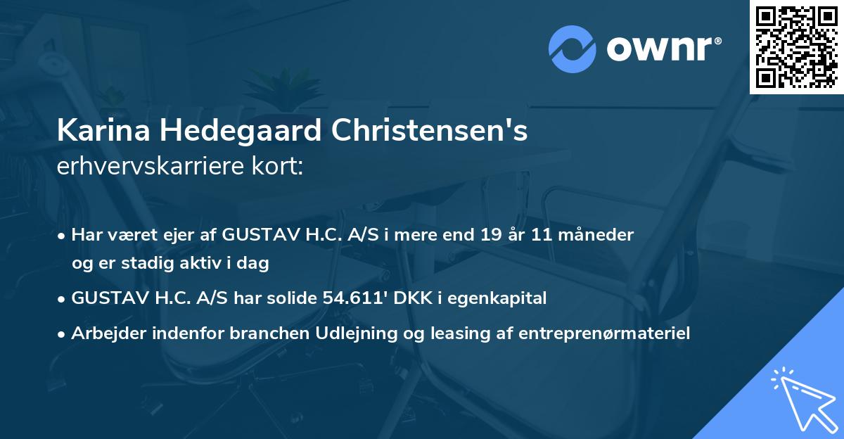 Karina Hedegaard Christensen's erhvervskarriere kort