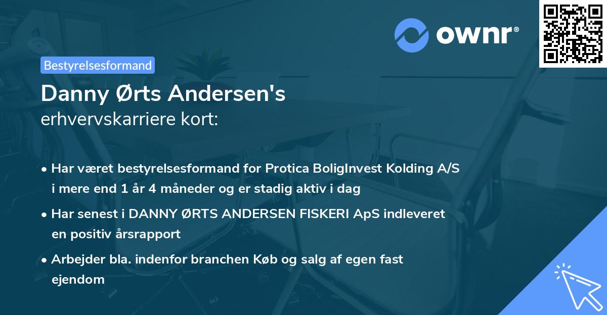 Danny Ørts Andersen's erhvervskarriere kort