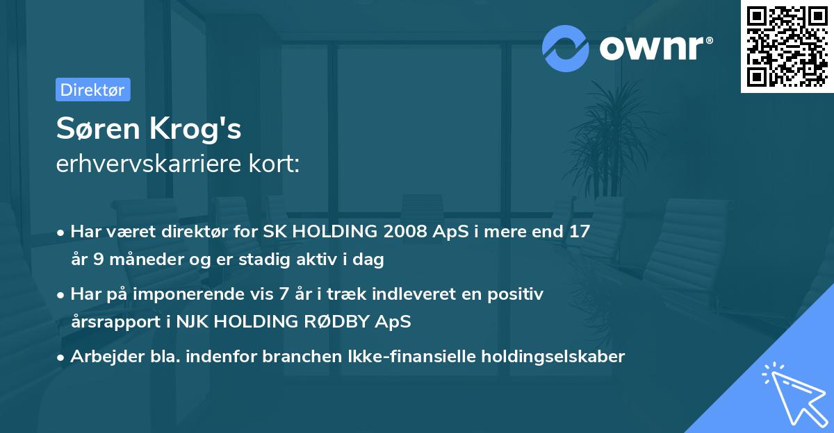 Søren Krog's erhvervskarriere kort