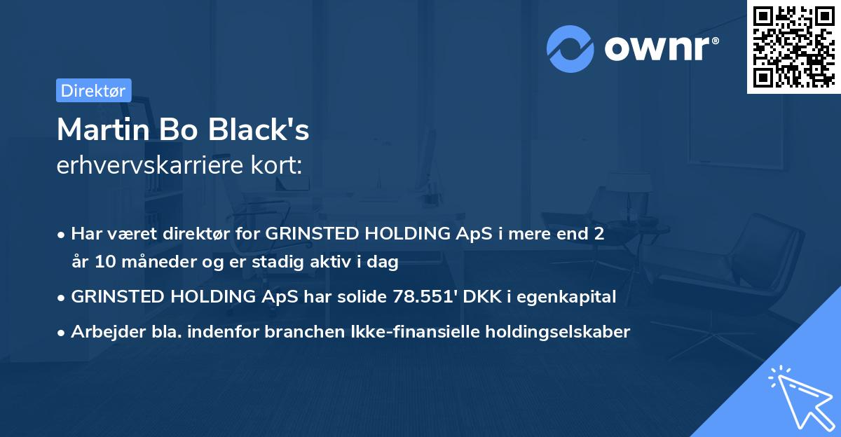 Martin Bo Black's erhvervskarriere kort