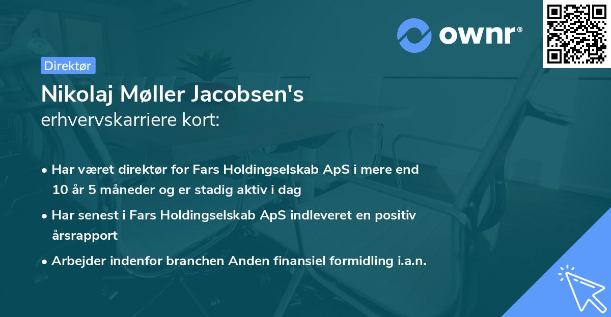Nikolaj Møller Jacobsen's erhvervskarriere kort