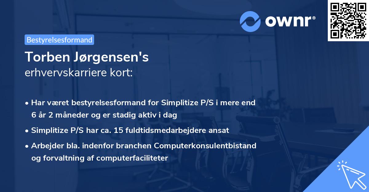 Torben Jørgensen's erhvervskarriere kort