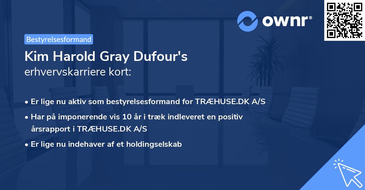 Kim Harold Gray Dufour's erhvervskarriere kort