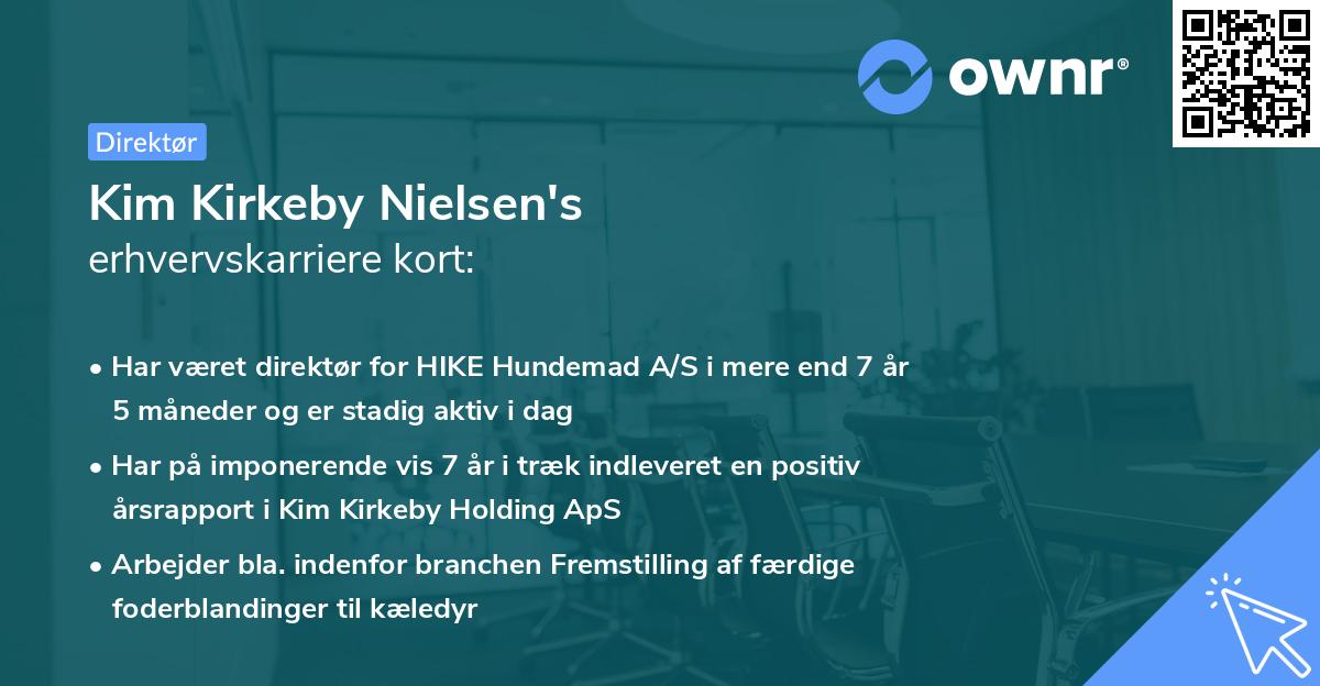 Kim Kirkeby Nielsen's erhvervskarriere kort
