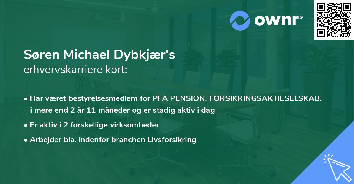 Søren Michael Dybkjær's erhvervskarriere kort