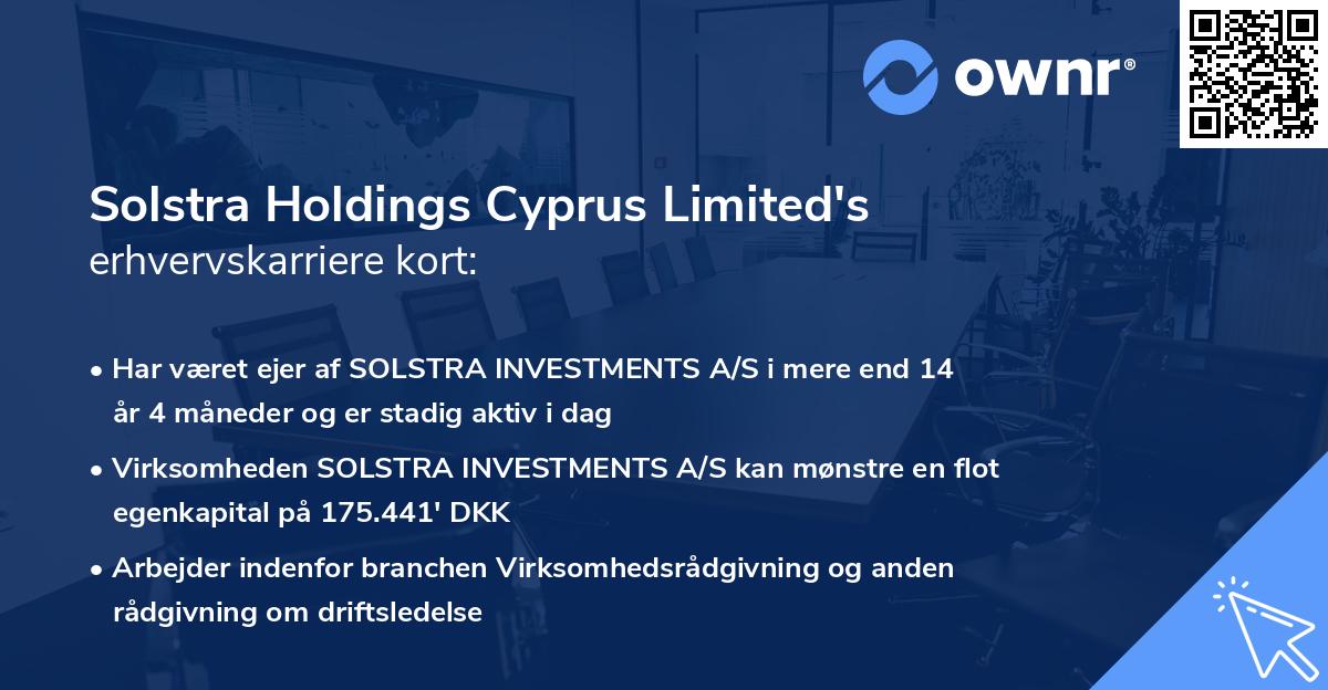 Solstra Holdings Cyprus Limited's erhvervskarriere kort