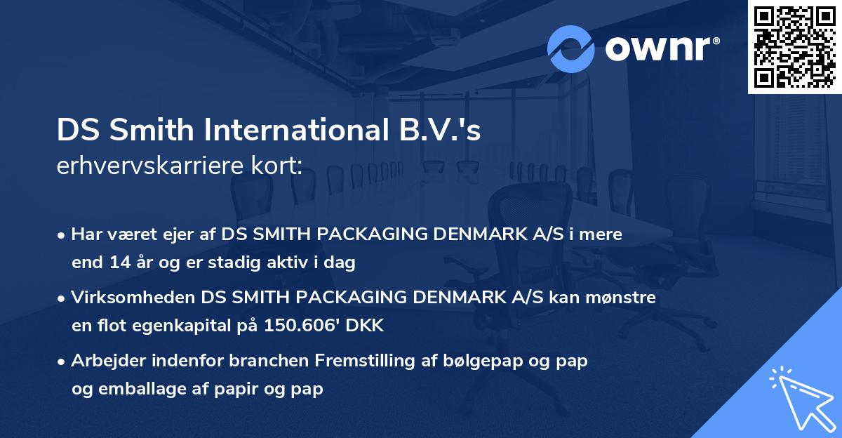 DS Smith International B.V.'s erhvervskarriere kort