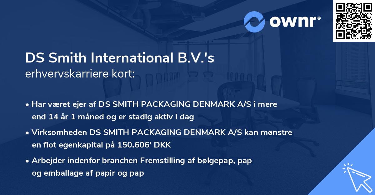 DS Smith International B.V.'s erhvervskarriere kort