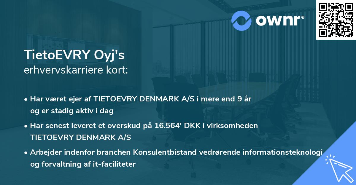 TietoEVRY Oyj's erhvervskarriere kort