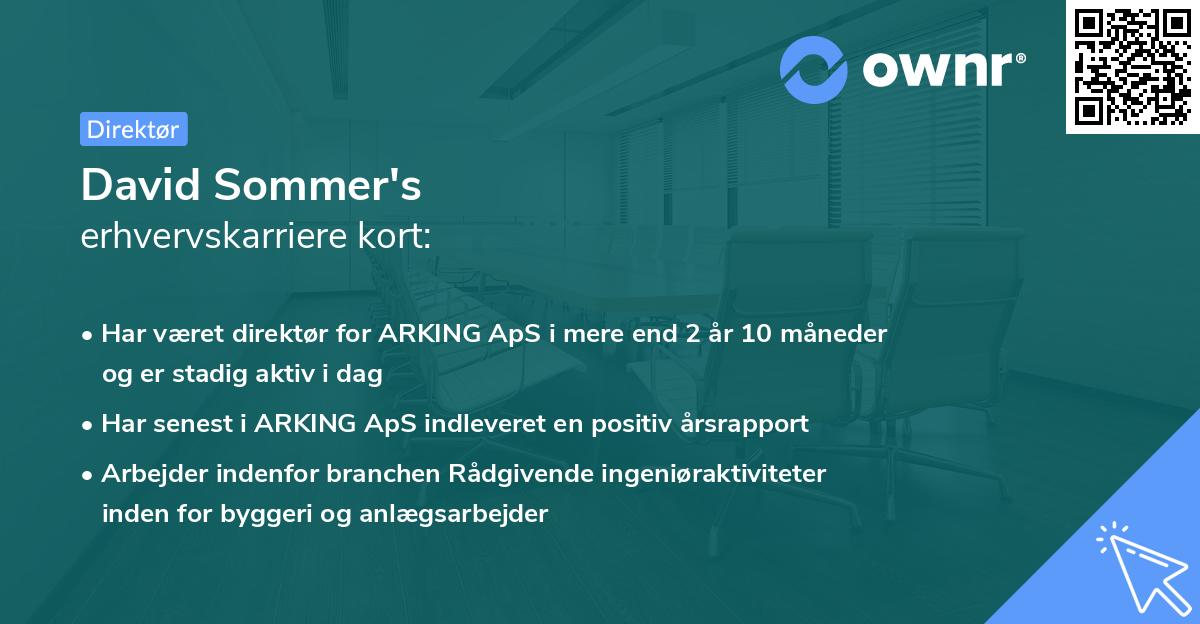 David Sommer's erhvervskarriere kort