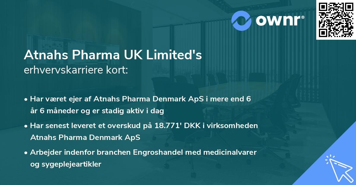 Atnahs Pharma UK Limited's erhvervskarriere kort