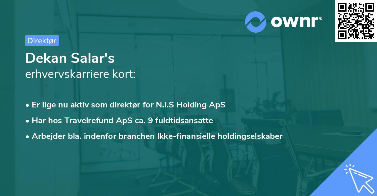 Dekan Salar's erhvervskarriere kort