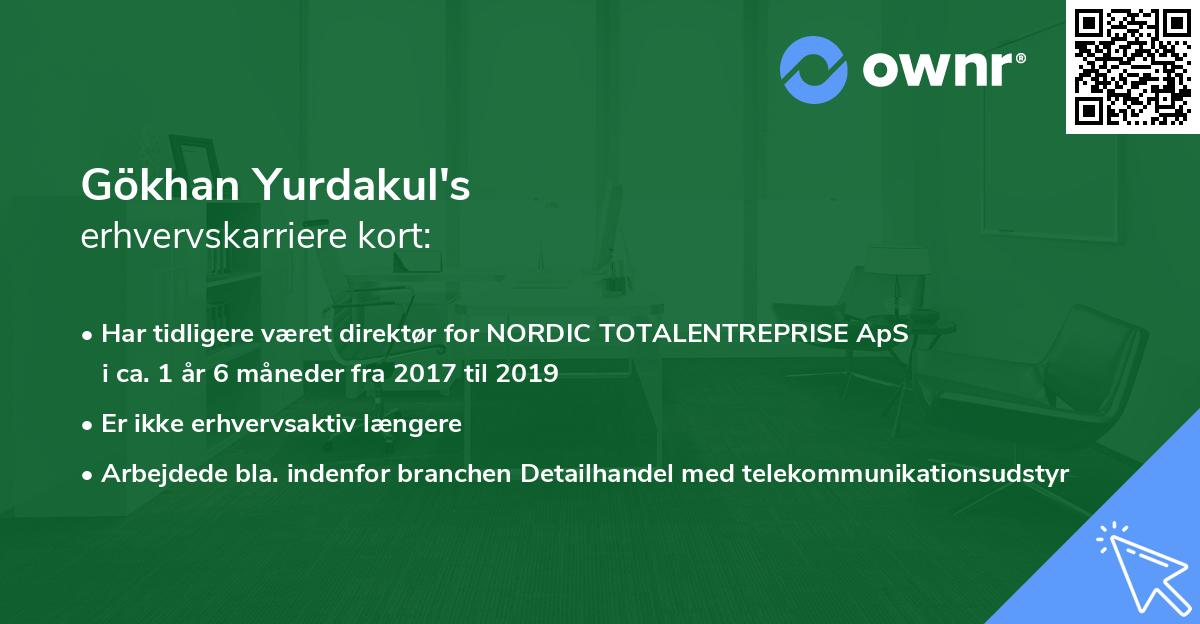 Gökhan Yurdakul's erhvervskarriere kort