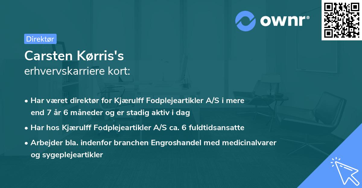Carsten Kørris's erhvervskarriere kort