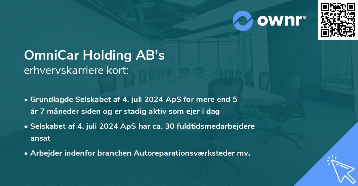 OmniCar Holding AB's erhvervskarriere kort