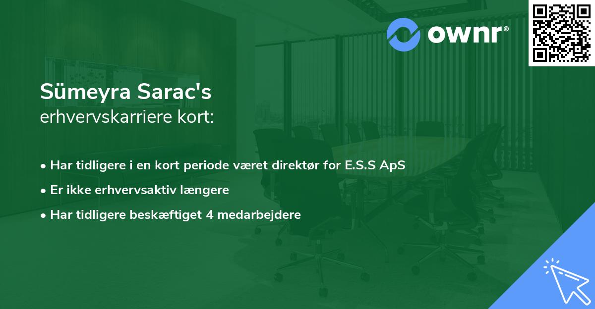 Sümeyra Sarac's erhvervskarriere kort