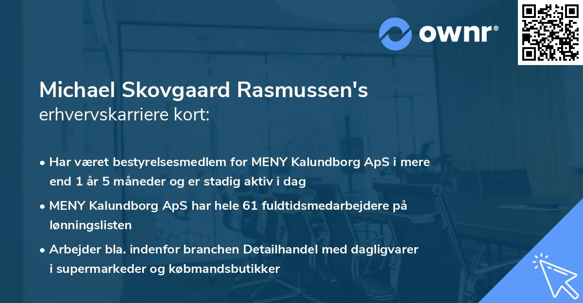 Michael Skovgaard Rasmussen's erhvervskarriere kort