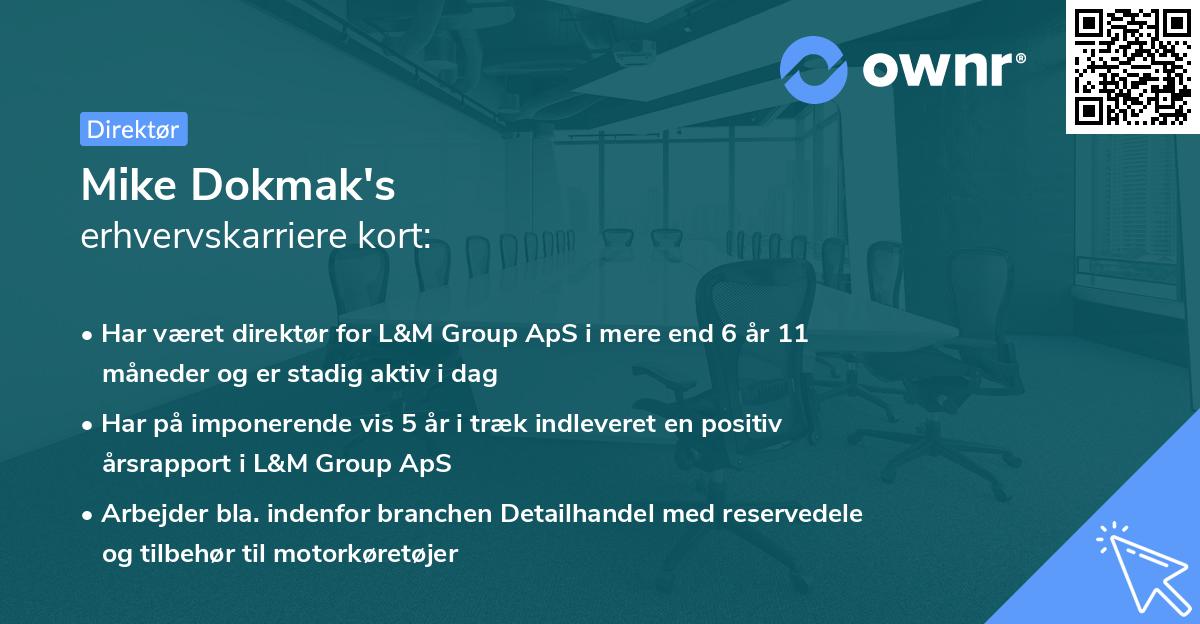 Mike Dokmak's erhvervskarriere kort