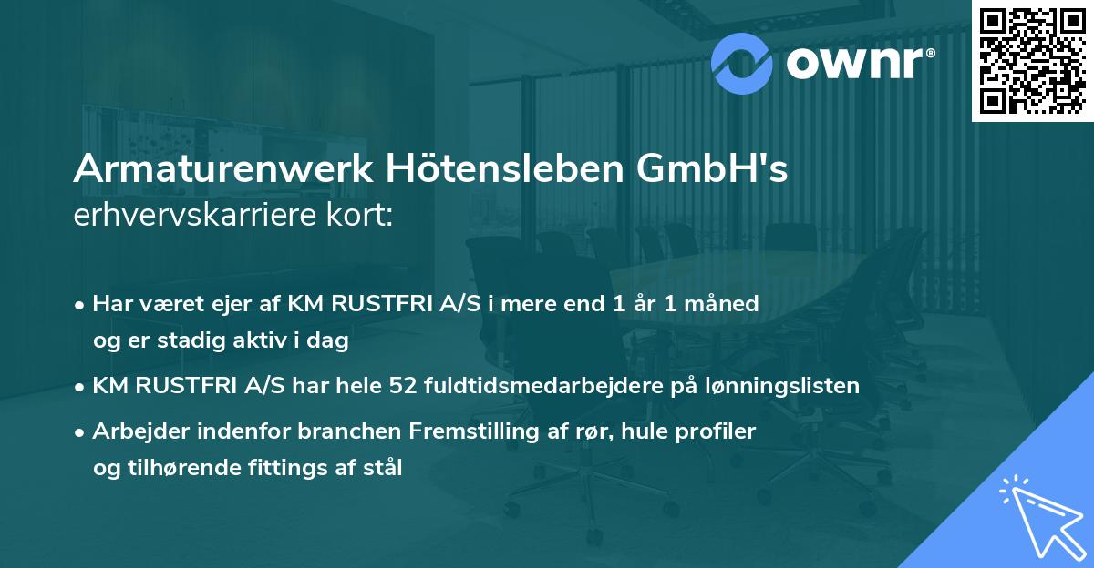 Armaturenwerk Hötensleben GmbH's erhvervskarriere kort