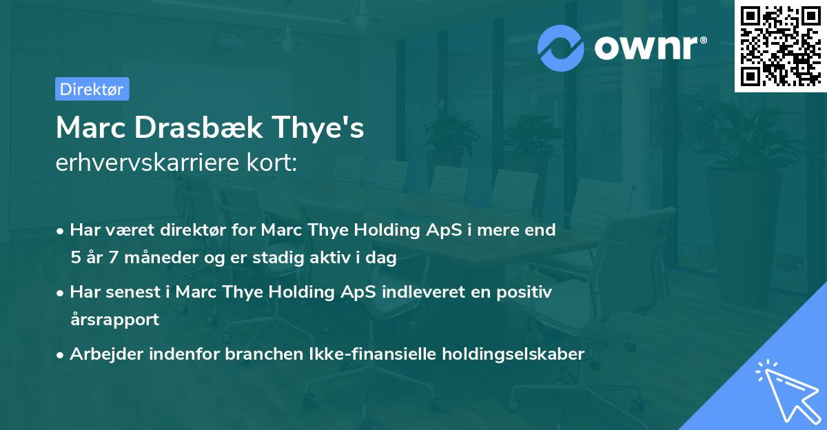 Marc Drasbæk Thye's erhvervskarriere kort