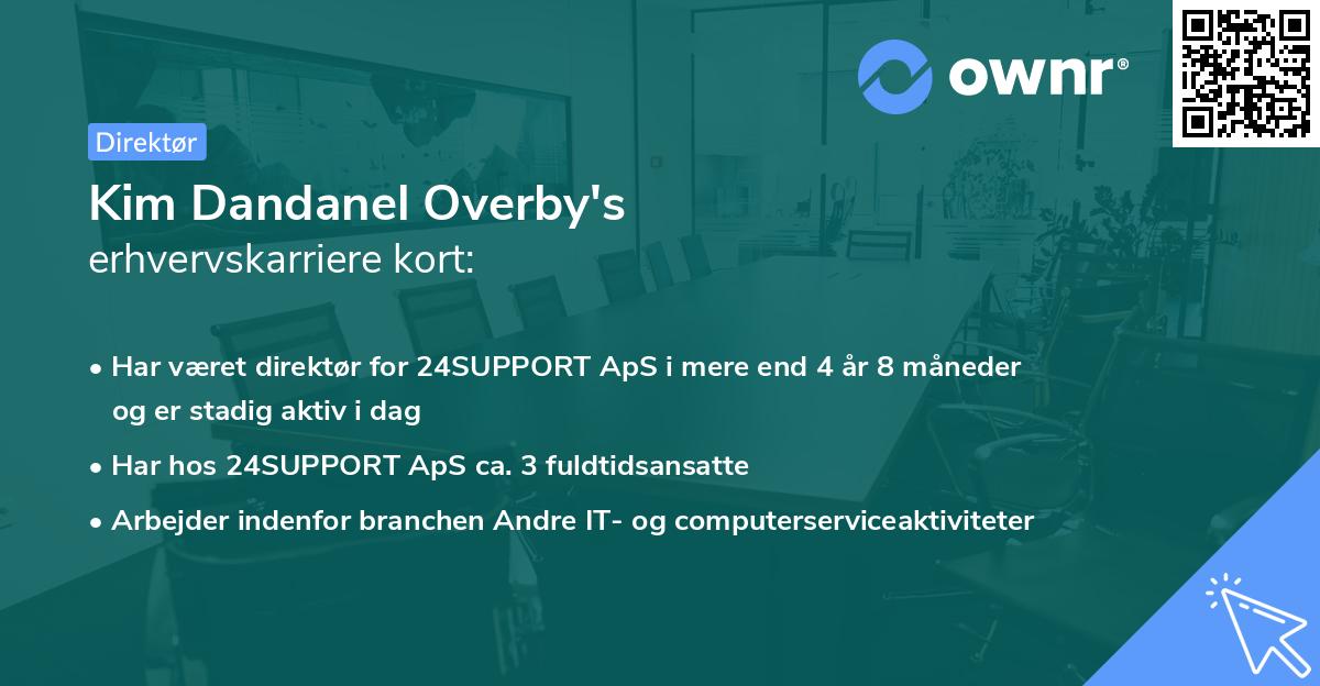 Kim Dandanel Overby's erhvervskarriere kort