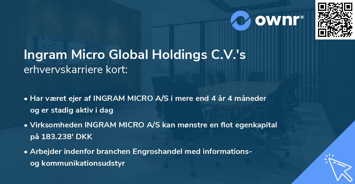 Ingram Micro Global Holdings C.V.'s erhvervskarriere kort