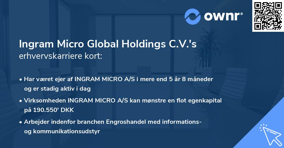 Ingram Micro Global Holdings C.V.'s erhvervskarriere kort