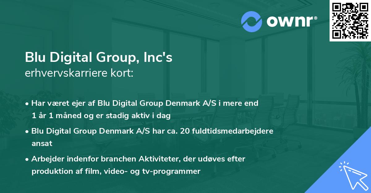 Blu Digital Group, Inc's erhvervskarriere kort