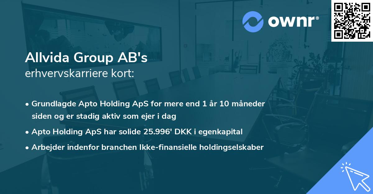 Allvida Group AB's erhvervskarriere kort