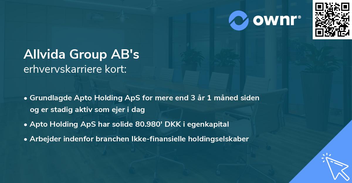 Allvida Group AB's erhvervskarriere kort