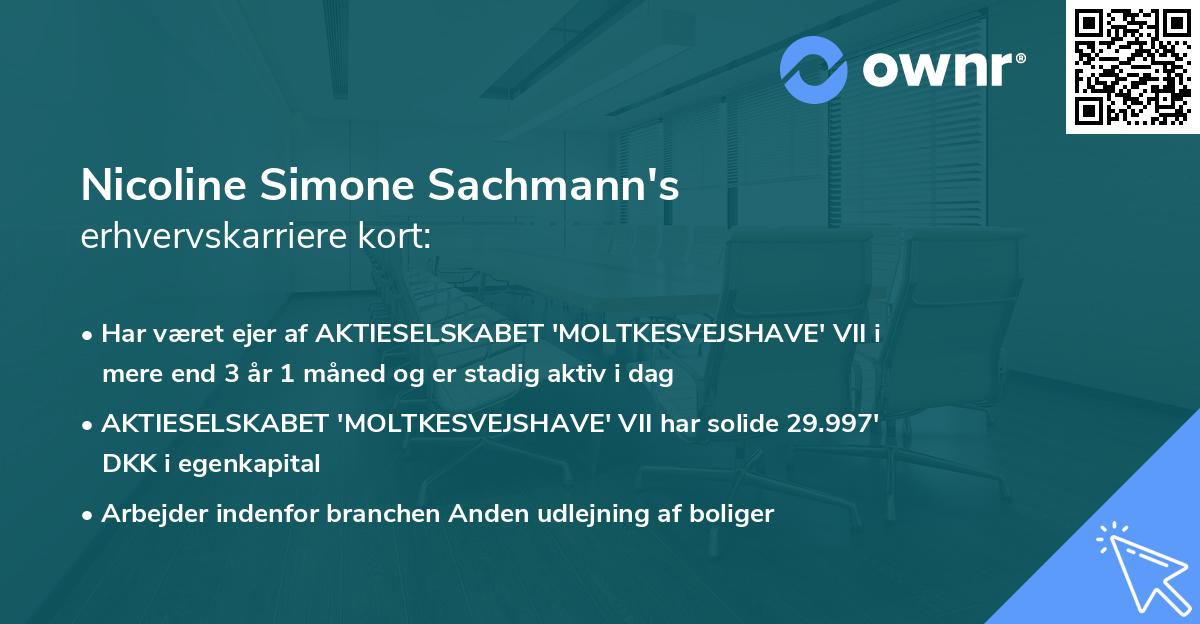 Nicoline Simone Sachmann's erhvervskarriere kort