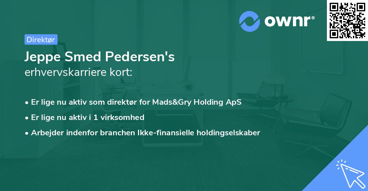 Jeppe Smed Pedersen's erhvervskarriere kort