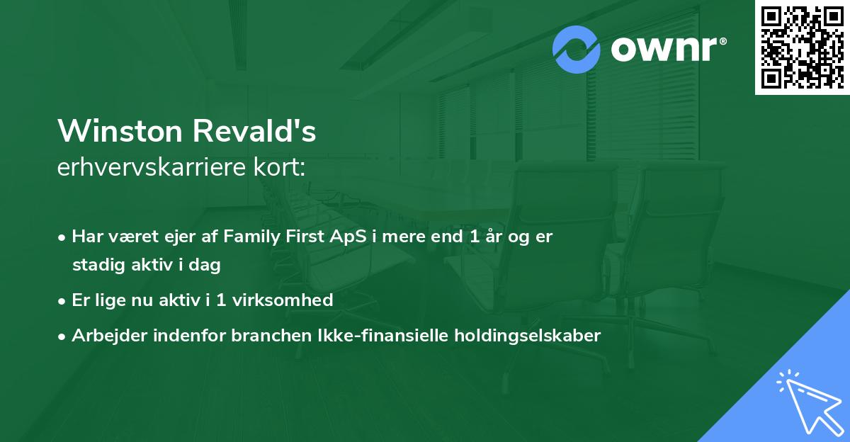 Winston Revald's erhvervskarriere kort