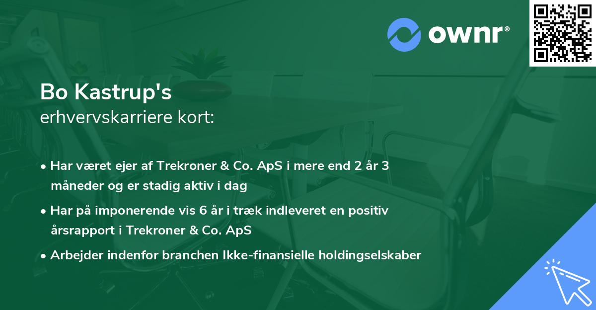 Bo Kastrup's erhvervskarriere kort