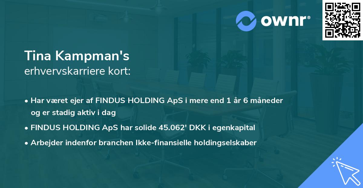 Tina Kampman's erhvervskarriere kort