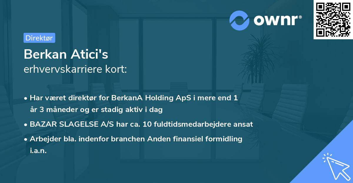 Berkan Atici's erhvervskarriere kort
