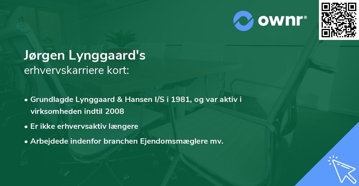 Jørgen Lynggaard's erhvervskarriere kort