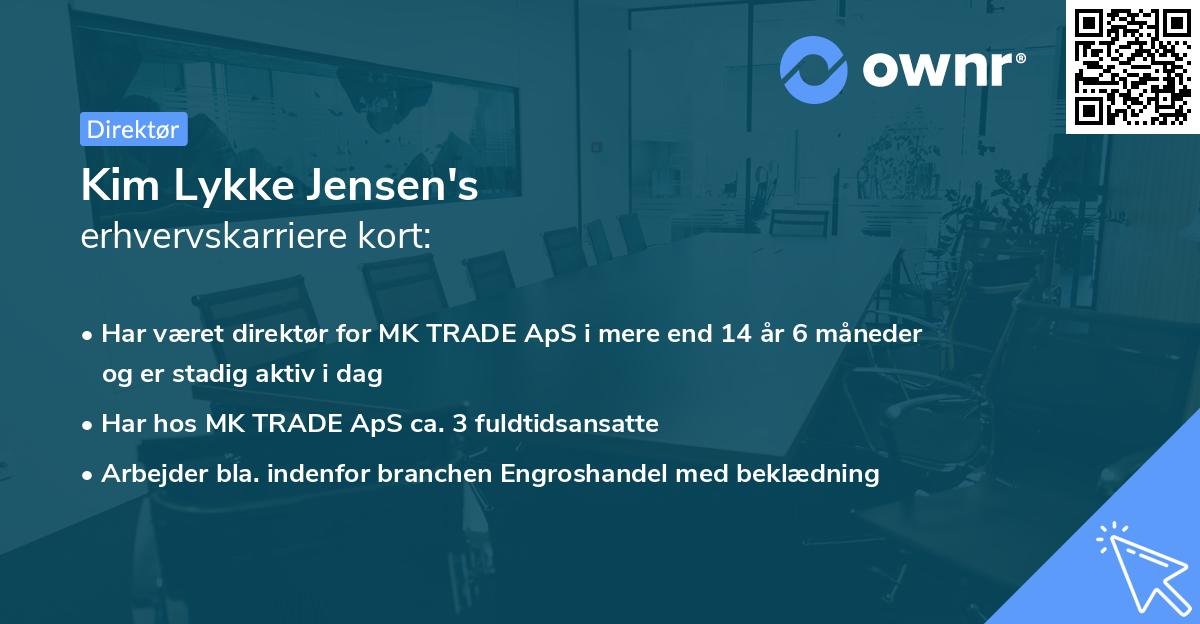 Kim Lykke Jensen's erhvervskarriere kort
