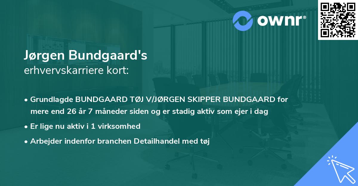 Jørgen Bundgaard's erhvervskarriere kort