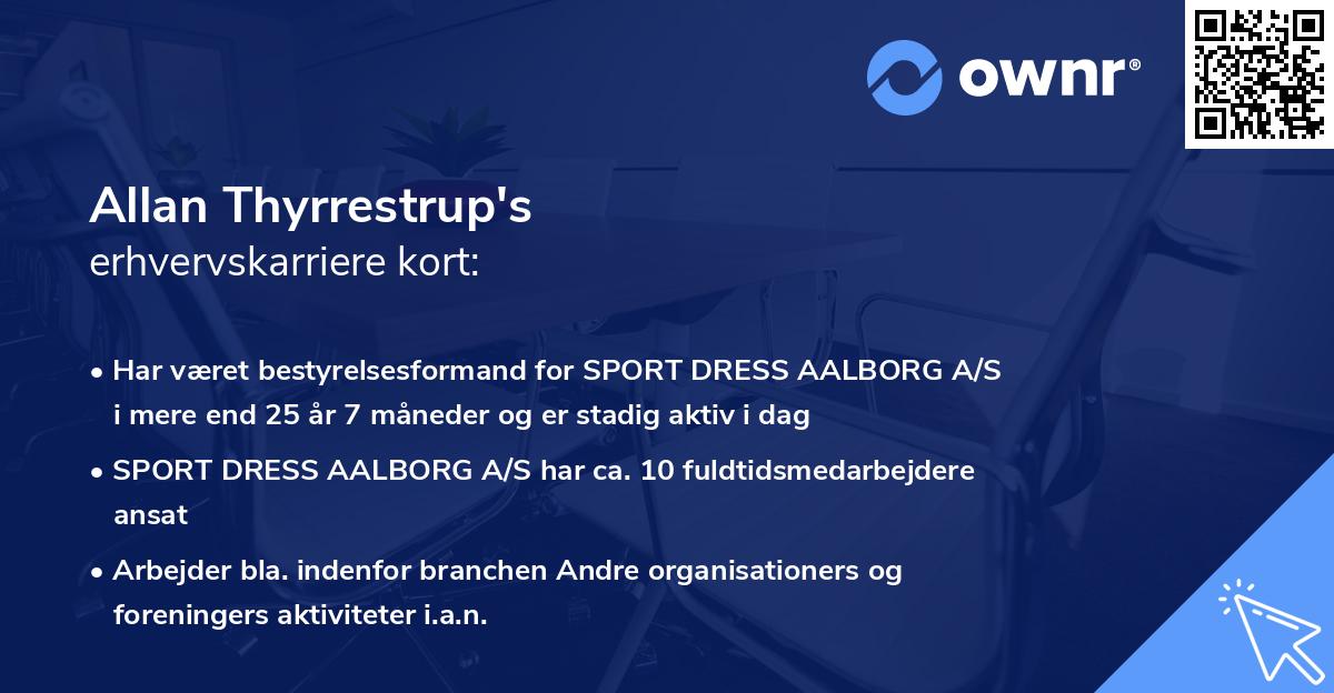 Allan Thyrrestrup's erhvervskarriere kort