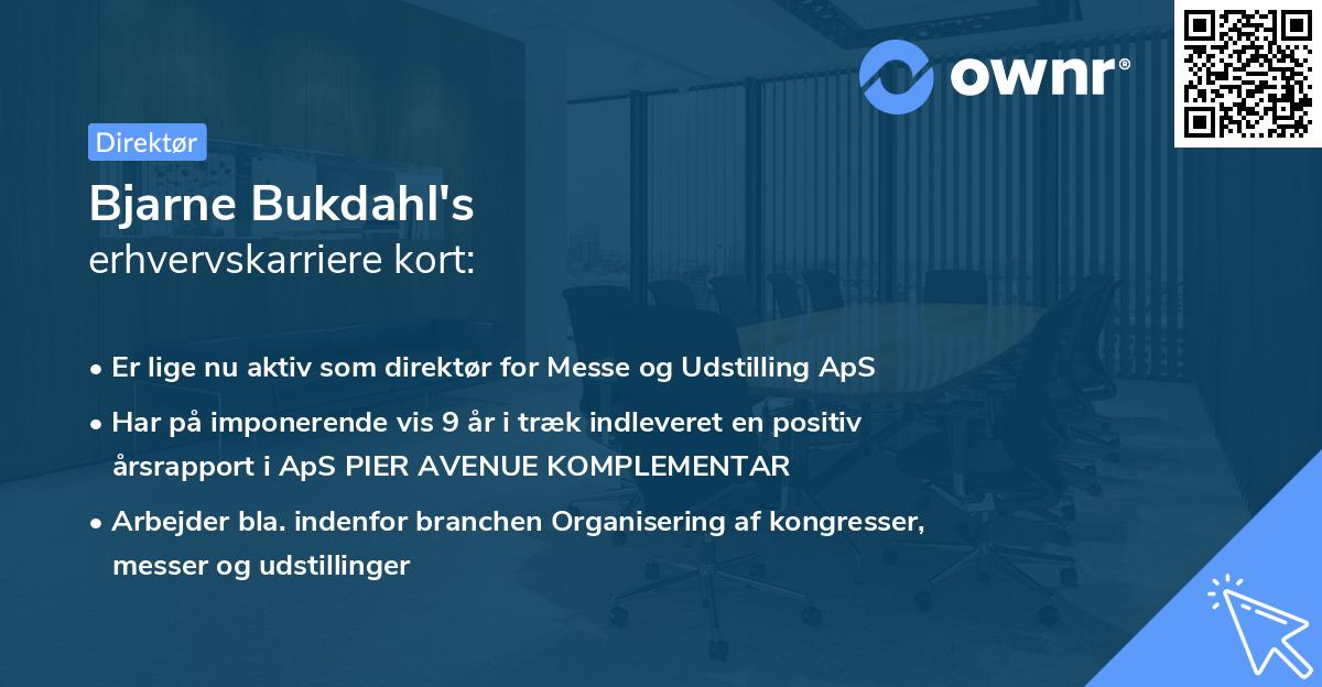 Bjarne Bukdahl's erhvervskarriere kort