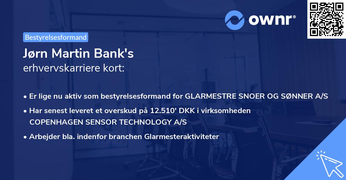 Jørn Martin Bank's erhvervskarriere kort