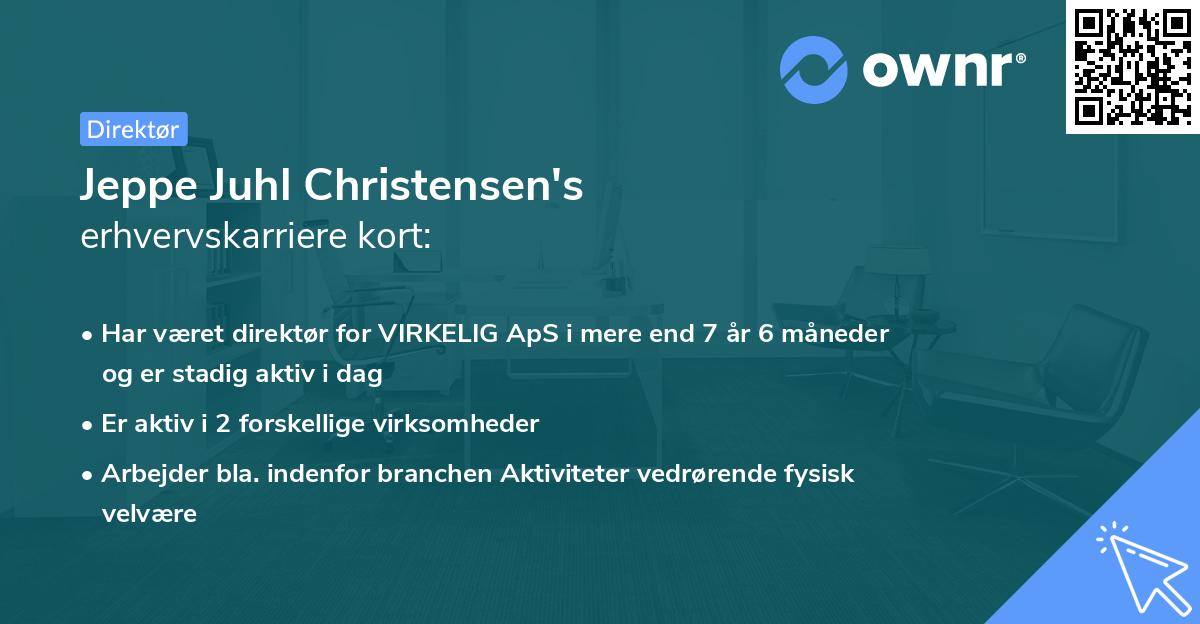 Jeppe Juhl Christensen's erhvervskarriere kort