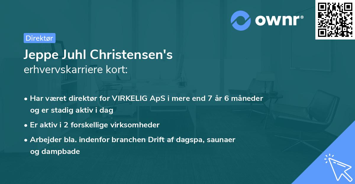 Jeppe Juhl Christensen's erhvervskarriere kort