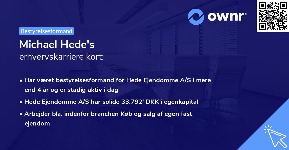 Michael Hede's erhvervskarriere kort